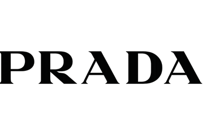 prada logo b and w